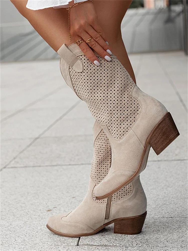 Bottines Western à Talon Carré pour Femmes