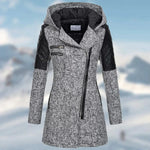 Long Manteau d'Hiver à Capuche pour Femmes