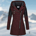 Long Manteau d'Hiver à Capuche pour Femmes