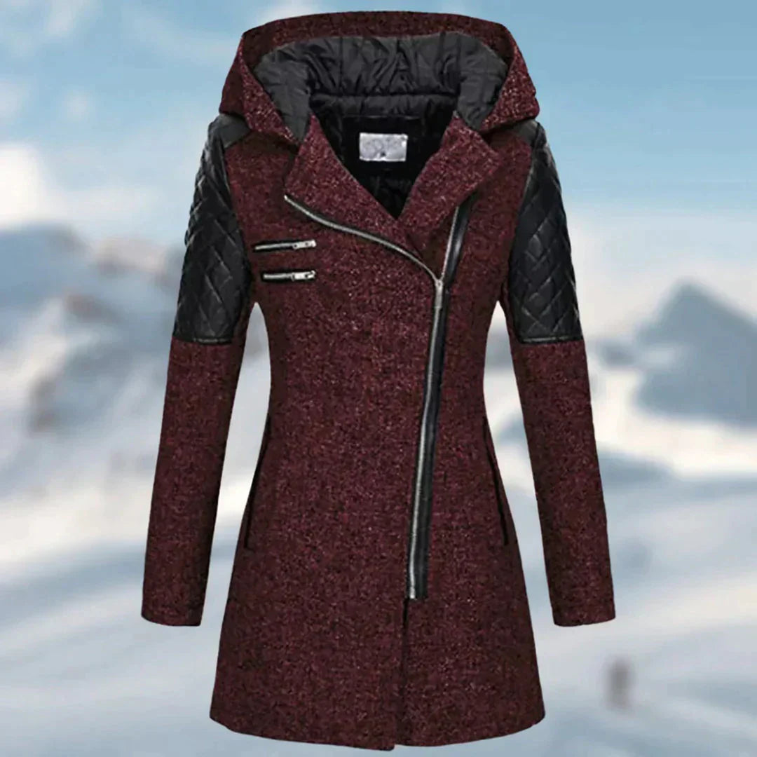 Long Manteau d'Hiver à Capuche pour Femmes