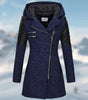 Long Manteau d'Hiver à Capuche pour Femmes