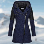 Long Manteau d'Hiver à Capuche pour Femmes