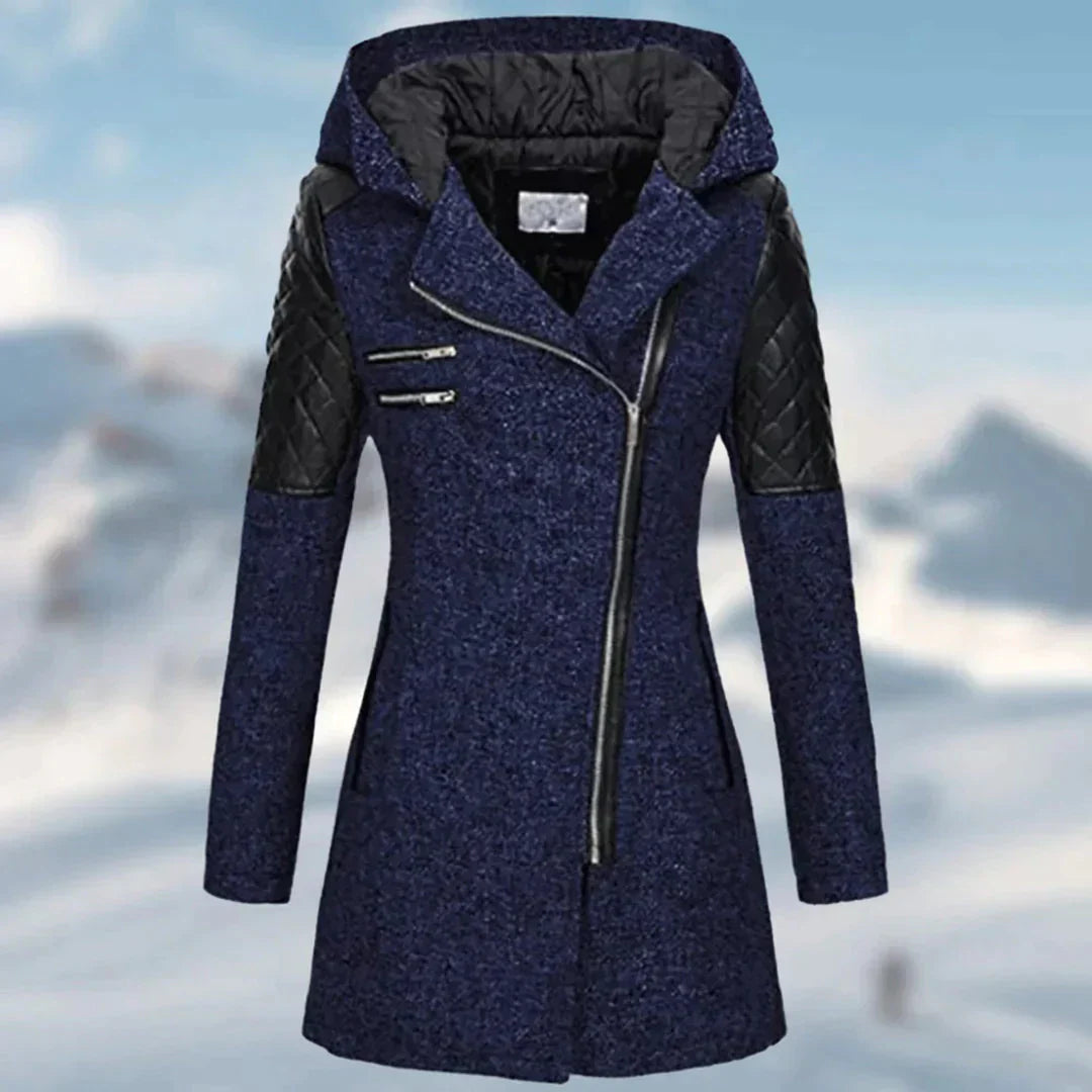 Long Manteau d'Hiver à Capuche pour Femmes