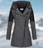 Long Manteau d'Hiver à Capuche pour Femmes