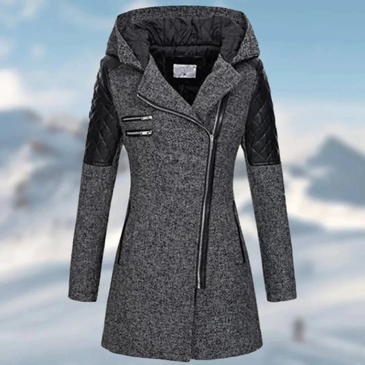 Long Manteau d'Hiver à Capuche pour Femmes