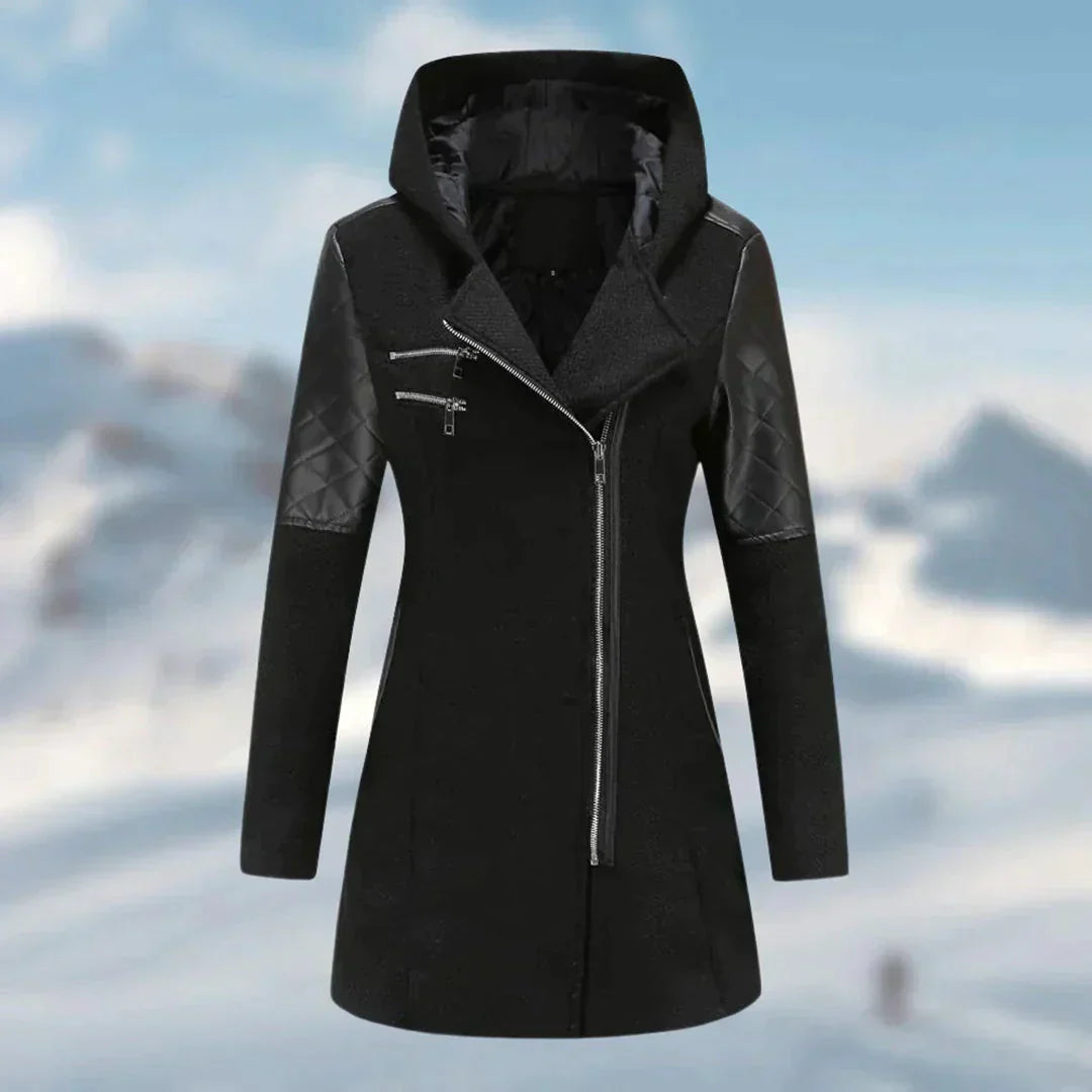 Long Manteau d'Hiver à Capuche pour Femmes