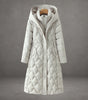 Manteau Long à Capuche en Duvet pour Femmes