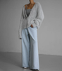 Cardigan Oversize à Col V et Manches Longues pour Femme