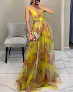 Robe longue à bretelles pour femmes