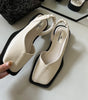 Sandales Slingback à Bout Carré pour Femme
