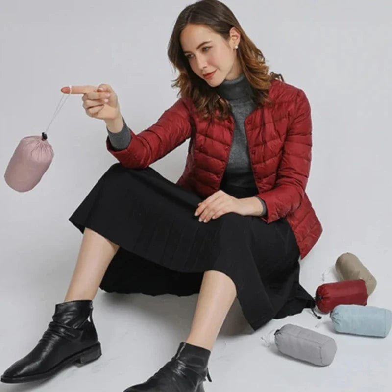 Doudoune ultra légère en nylon pour Femme