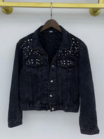 Veste en Jean Perles Stylées pour Femmes