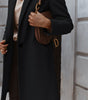 Manteau Long Casual avec Col Revers pour Femmes