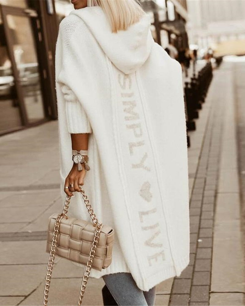 Manteau Long Tendance à Manches Longues pour Femmes