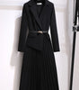 Robe Midi A-Line Plissée pour Femmes