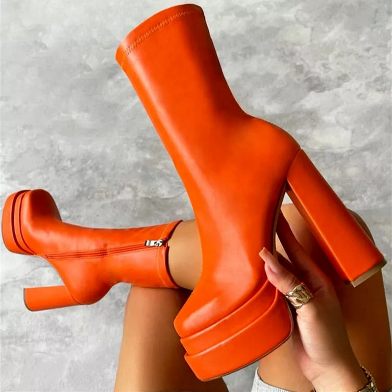 Bottines à Talon Haut et Plateforme pour Femme | Idéales pour le Quotidien