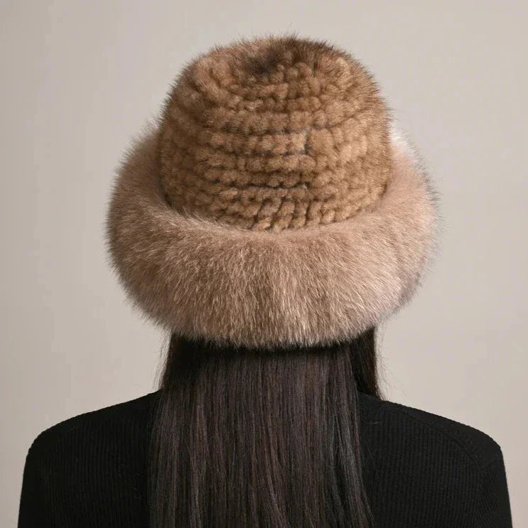 Chapeau d'Hiver en Fausse Fourrure pour Femmes