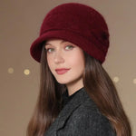 Chapeau Cloche Tricoté Chaud pour Femme