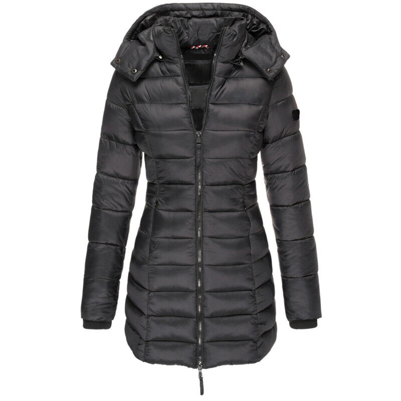 Parka Long Hiver à Capuche pour Femmes