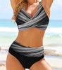 Bikini Taille Haute à Imprimé pour Femme
