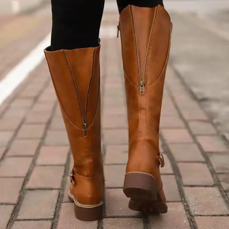 Bottes Orthopédiques en Cuir Élégantes pour Femmes
