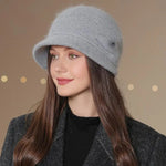 Chapeau Cloche Tricoté Chaud pour Femme