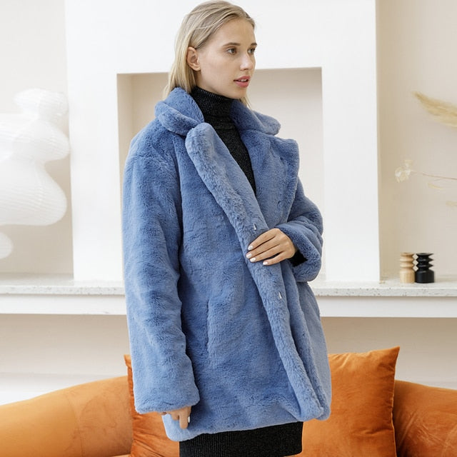 Veste en Fausse Fourrure Élégante pour Femmes