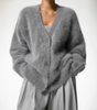 Cardigan Oversize à Col V et Manches Longues pour Femme