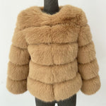 Manteau Imitation Fourrure Élégante pour Femmes