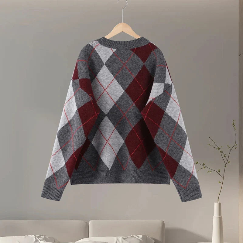 Pull en maille argyle pour Femmes