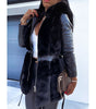 Manteau en Faux Cuir pour Femmes