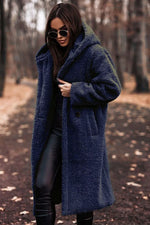 Manteau d'Hiver Long à Capuche pour Femmes