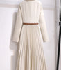 Robe Midi A-Line Plissée pour Femmes