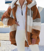 Veste en Fourrure Synthétique à Capuche pour Femmes