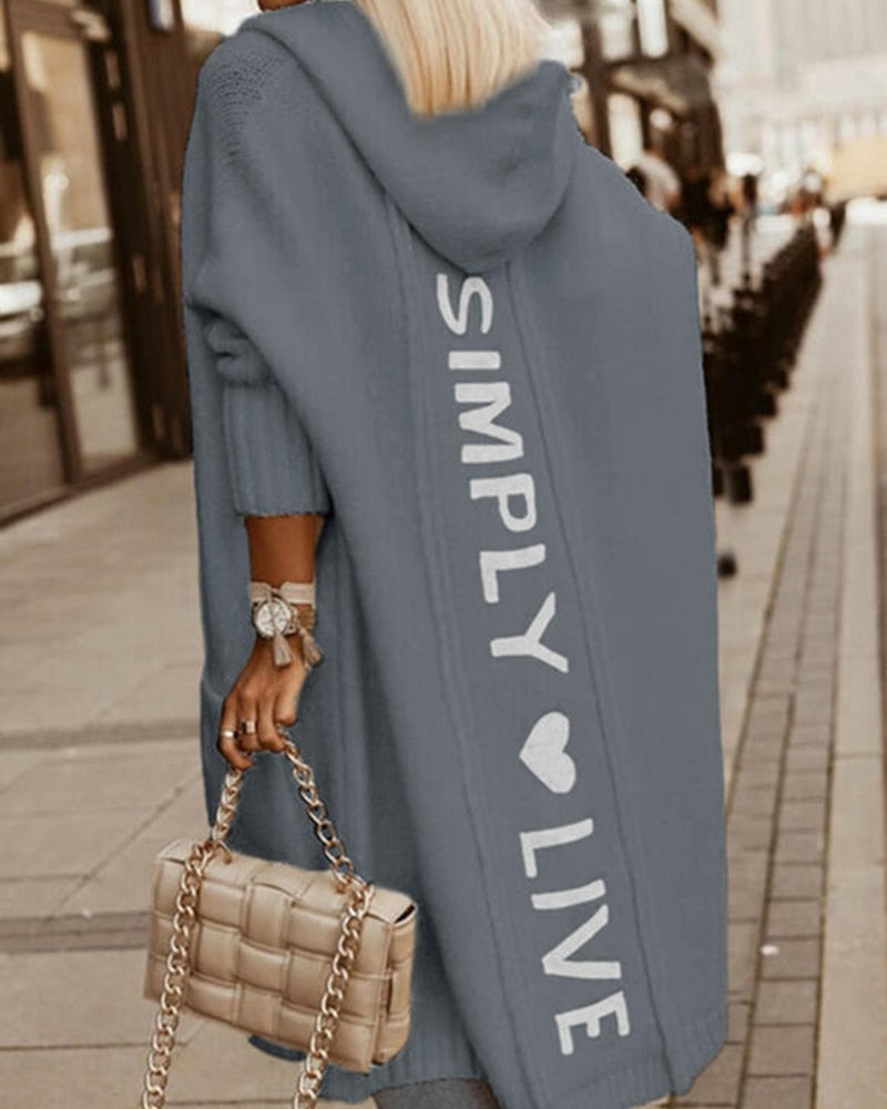 Manteau Long Tendance à Manches Longues pour Femmes