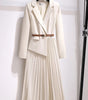 Robe Midi A-Line Plissée pour Femmes