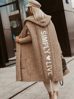 Manteau Long Tendance à Manches Longues pour Femmes