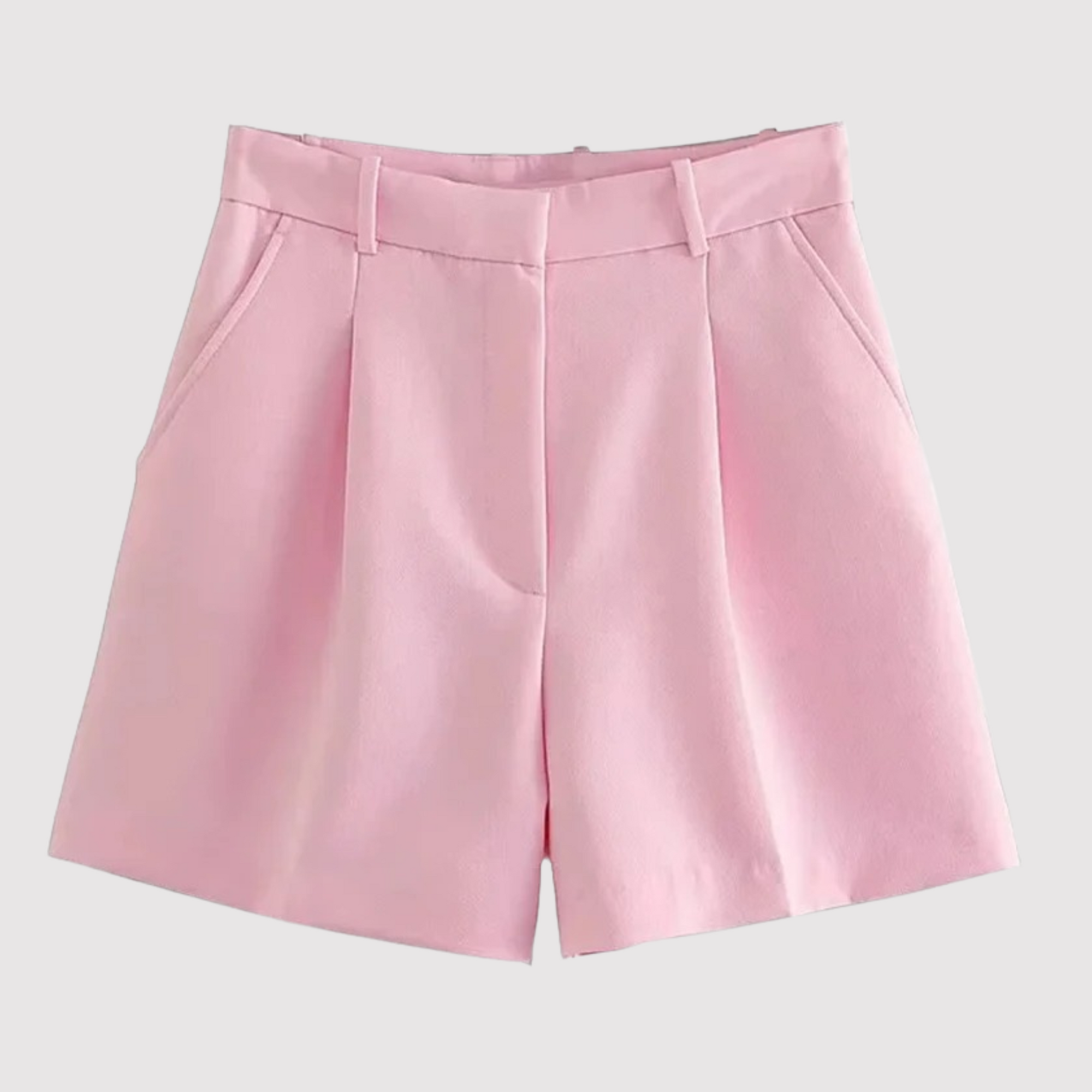 Shorts Plissés à Taille Haute pour Femmes