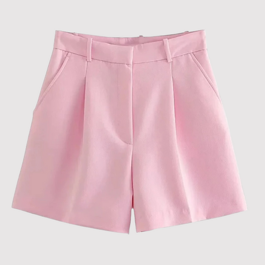Shorts Plissés à Taille Haute pour Femmes