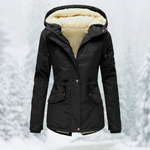 Manteau à Capuche avec Cordon de Serrage pour Femmes