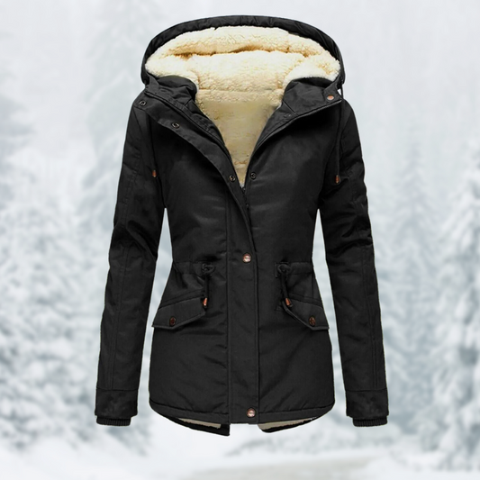 Manteau à Capuche avec Cordon de Serrage pour Femmes