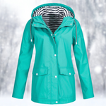 Veste de Pluie Courte à Capuche pour Femme