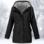 Veste de Pluie Courte à Capuche pour Femme