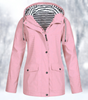 Veste de Pluie Courte à Capuche pour Femme