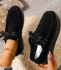 Mocassin Confort à Lacets et Semelle Plateforme en Suédine pour Femme