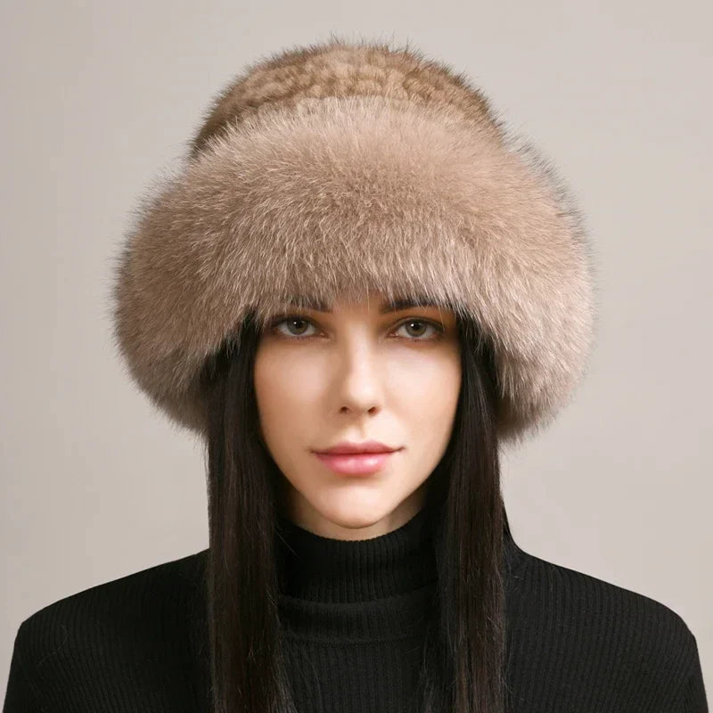 Chapeau d'Hiver en Fausse Fourrure pour Femmes