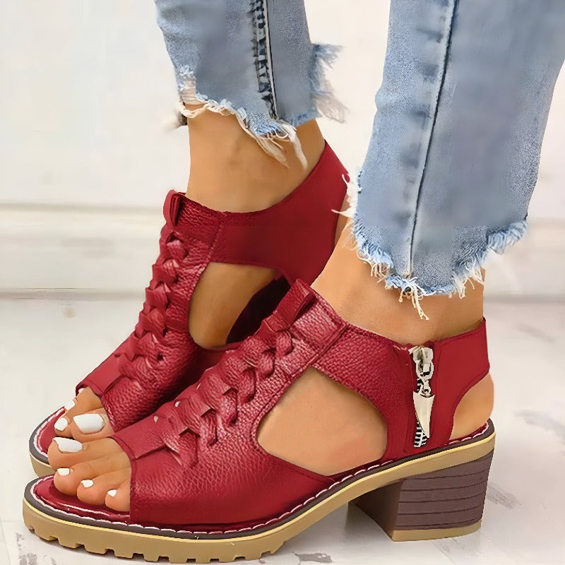 Sandales Élégantes Découpes pour Femmes