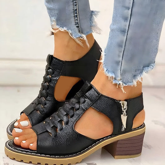 Sandales Élégantes Découpes pour Femmes