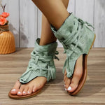 Sandales Bohèmes avec Franges pour Femmes