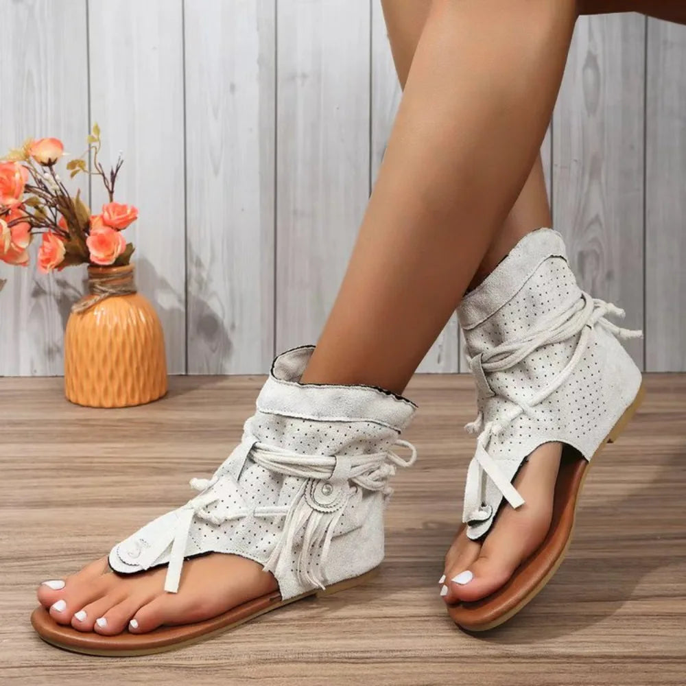 Sandales Bohèmes avec Franges pour Femmes